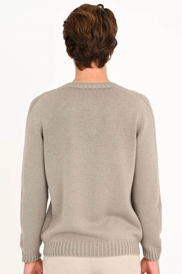 04651/ Pullover aus Schurwolle in Taupe