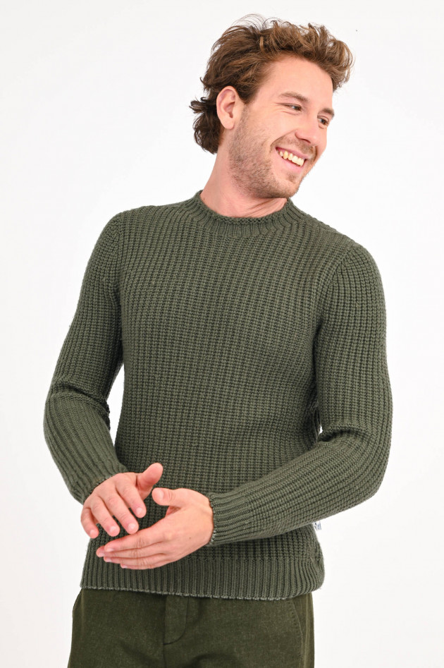 04651/ Strickpullover FOGGY RIP in Oliv