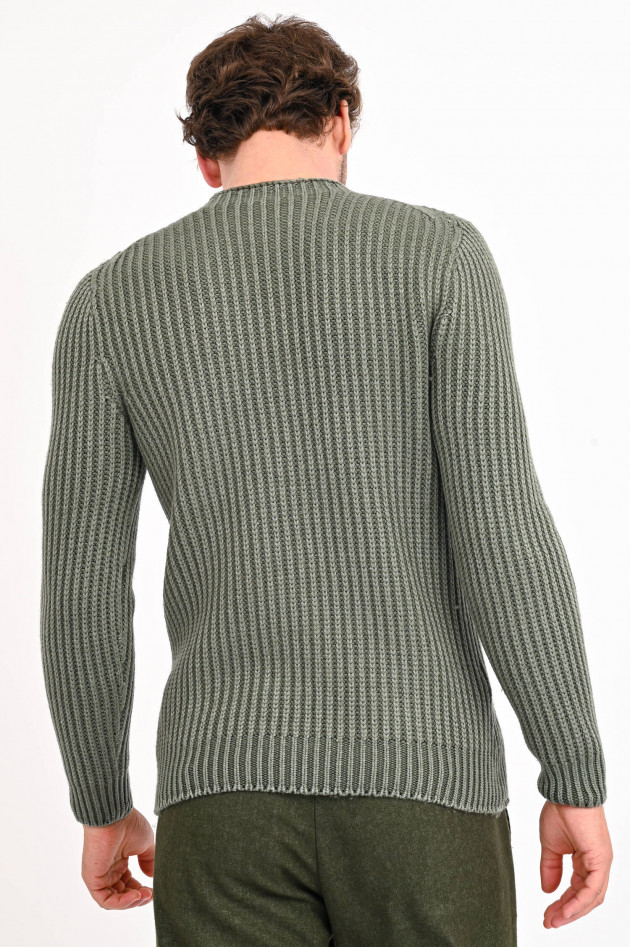 04651/ Strickpullover FOGGY RIP in Oliv