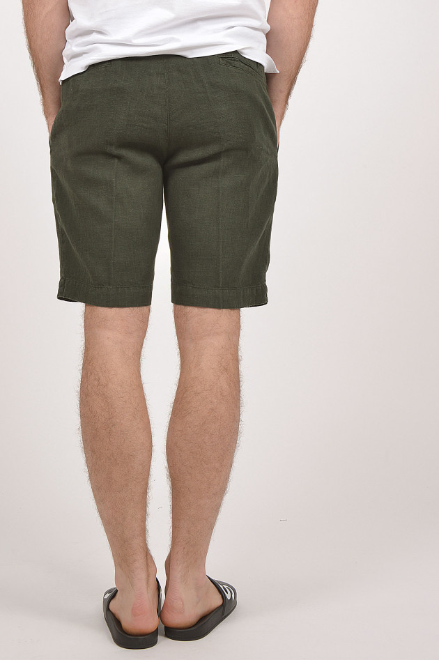 04651/ Shorts aus Leinen in Grün