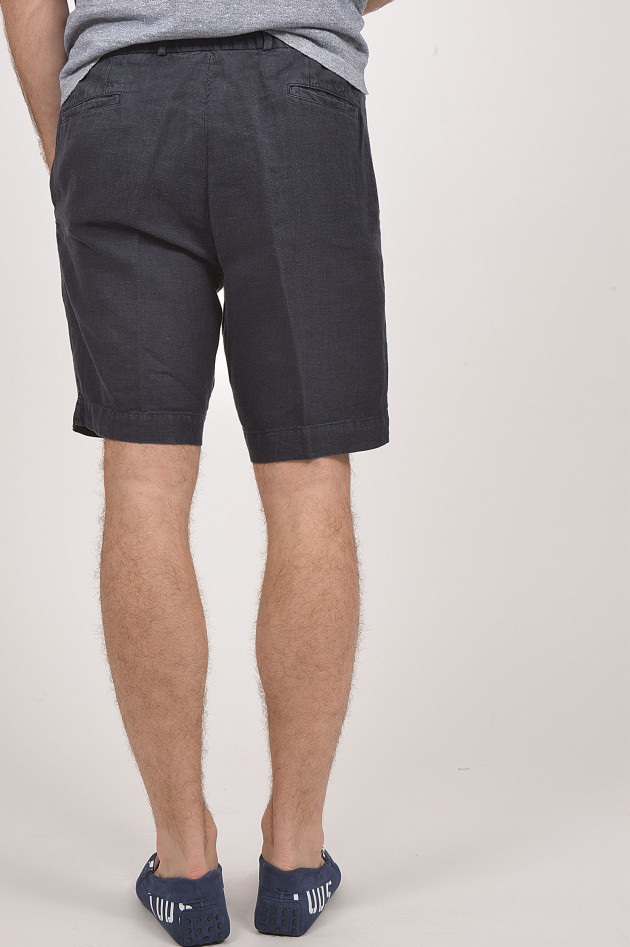 04651/ Shorts aus Leinen in Navy
