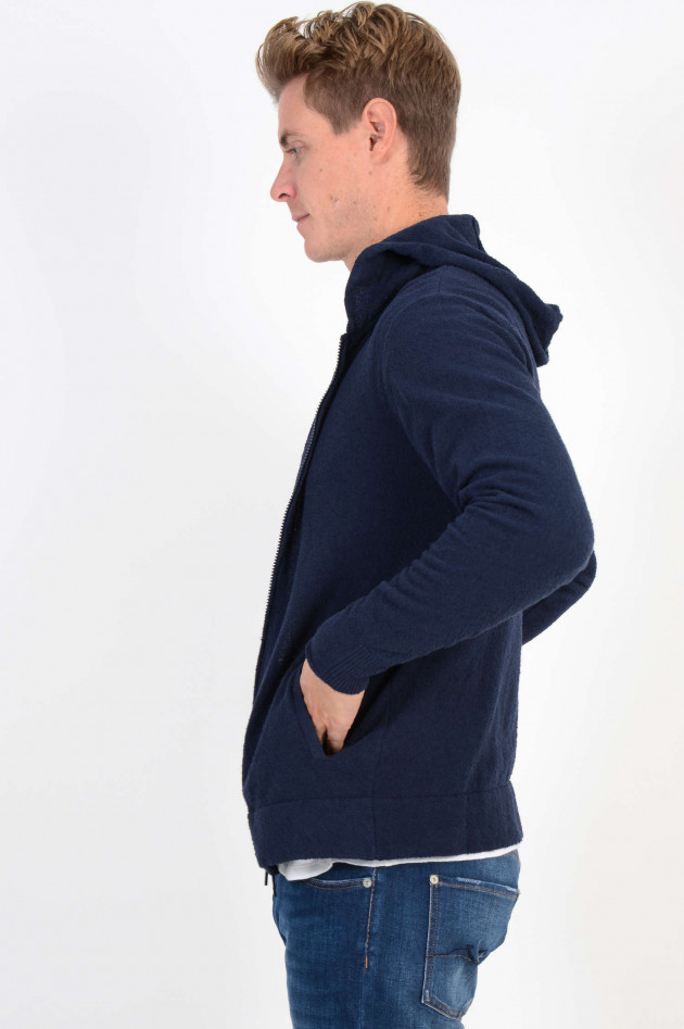 04651/ Sweatjacke Frottee in Navy