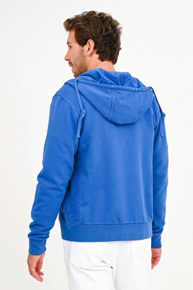 04651/ Hoodie mit Reißverschluss in Blau