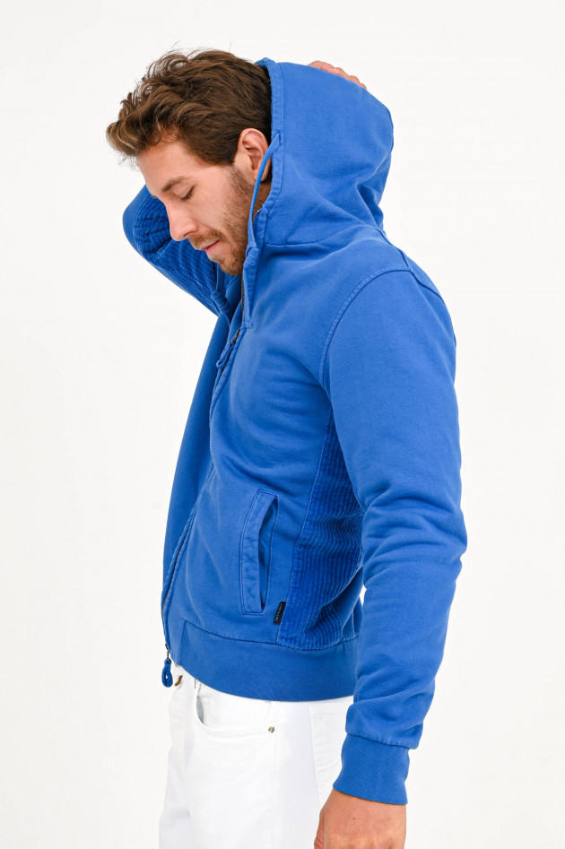 04651/ Hoodie mit Reißverschluss in Blau