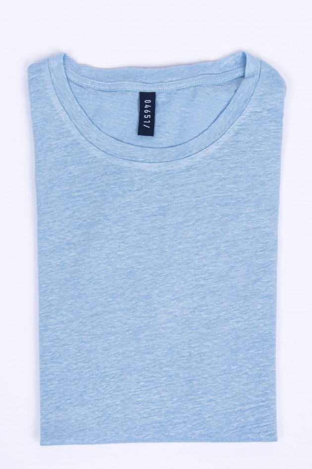 04651/ T-Shirt aus reinem Leinen in Hellblau