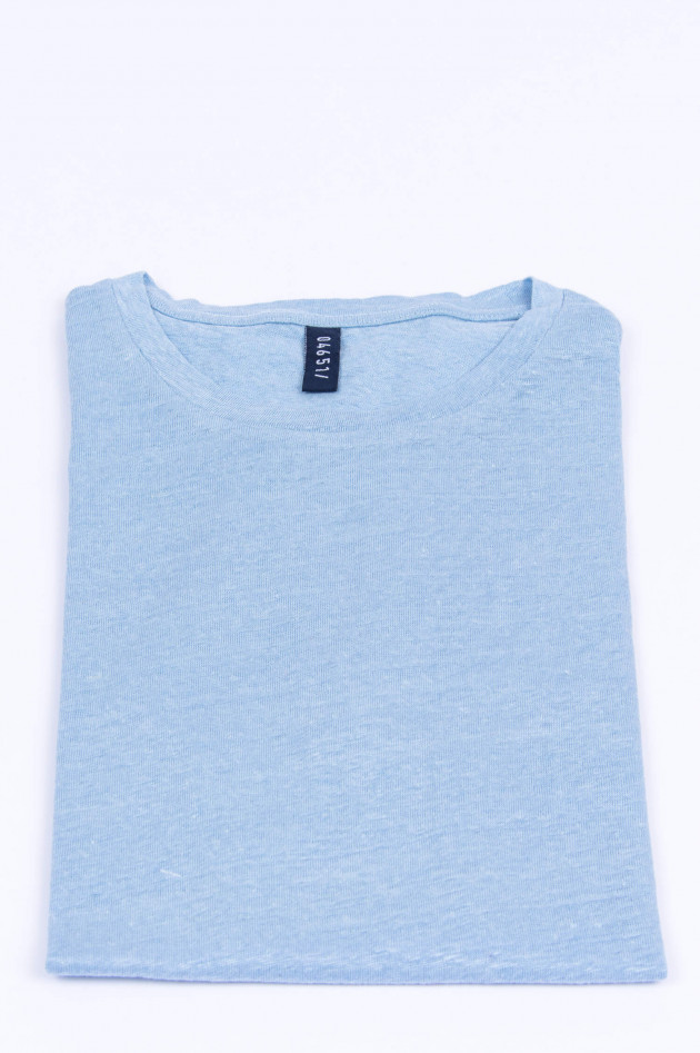 04651/ T-Shirt aus reinem Leinen in Hellblau