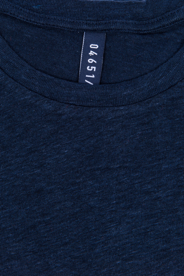 04651/ T-Shirt aus reinem Leinen in Navy