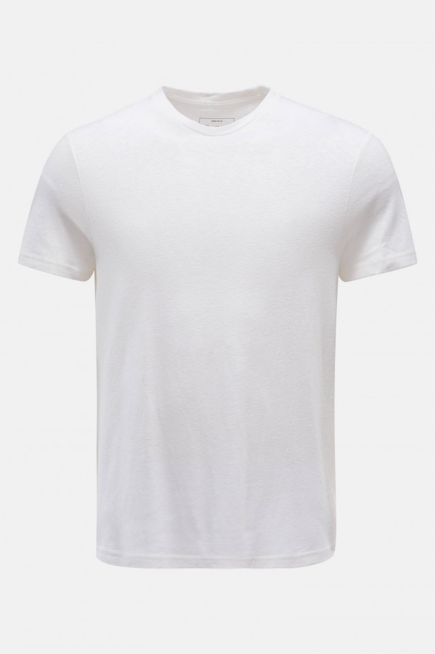 04651/ T-Shirt aus Leinen-Mix in Weiß