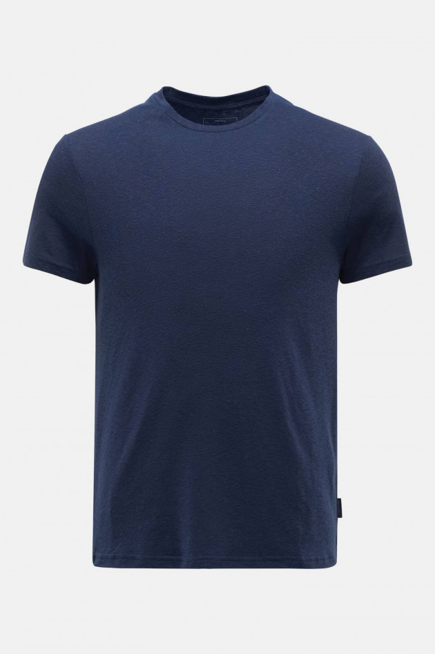 04651/ T-Shirt aus Leinen-Mix in Navy