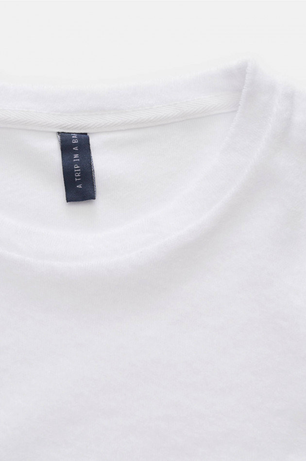 04651/ T-Shirt aus Frottee in Weiß