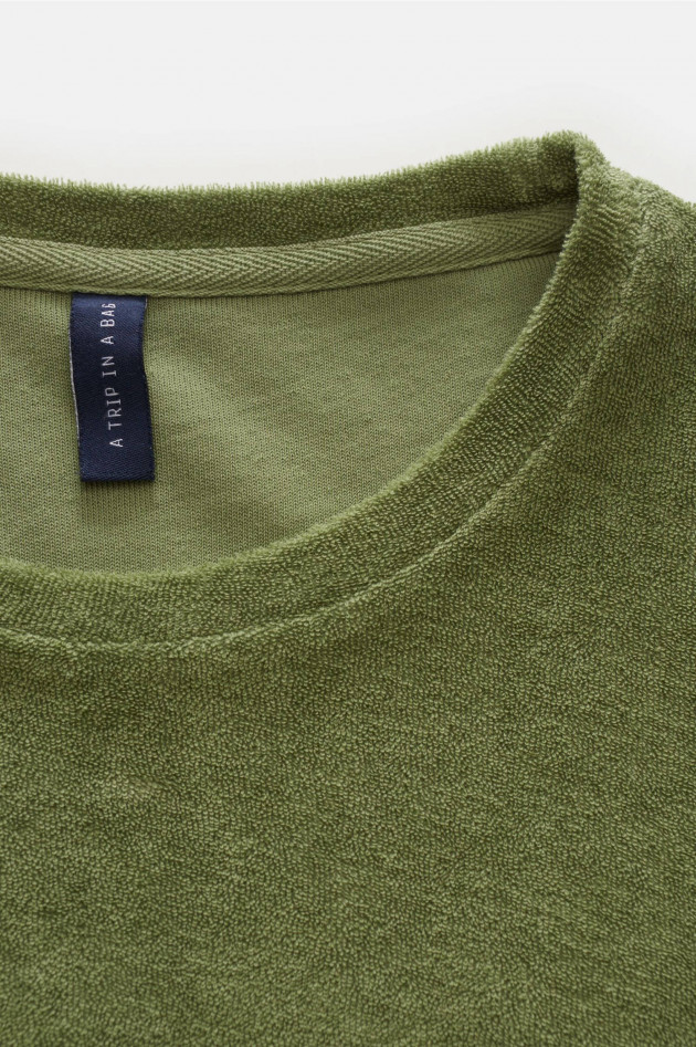 04651/ T-Shirt aus Frottee in Grün