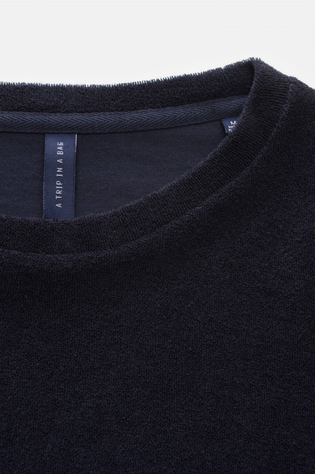 04651/ T-Shirt aus Frottee in Navy