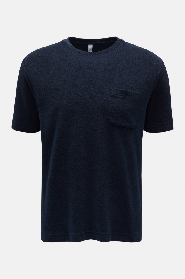04651/ Frottee T-Shirt TERRY in Navy