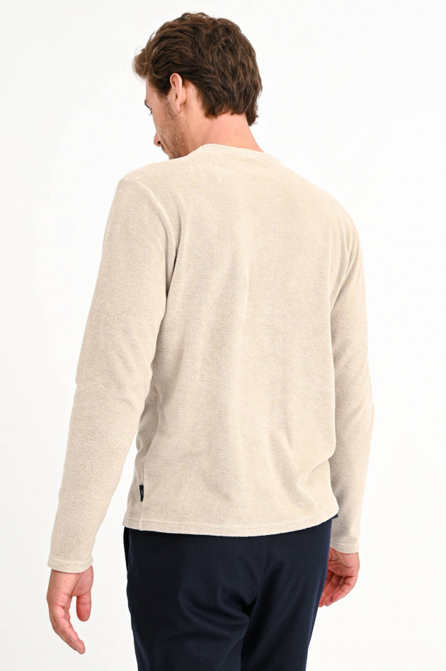 04651/ Sweatshirt aus Frottee in Beige