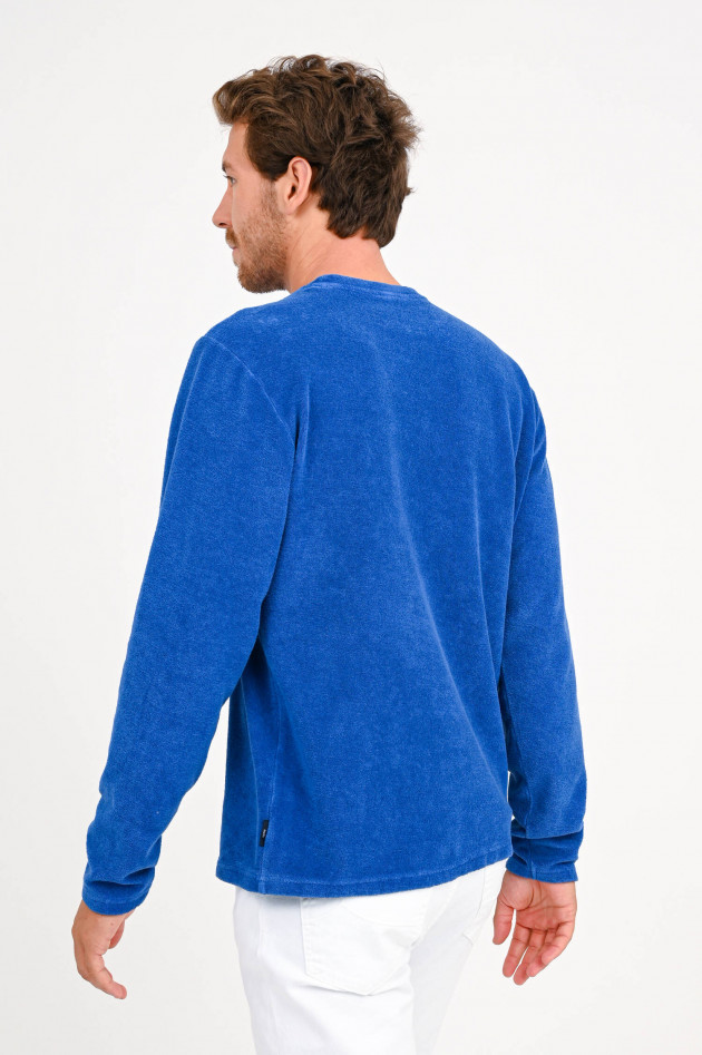 04651/ Sweatshirt aus Frottee in Blau