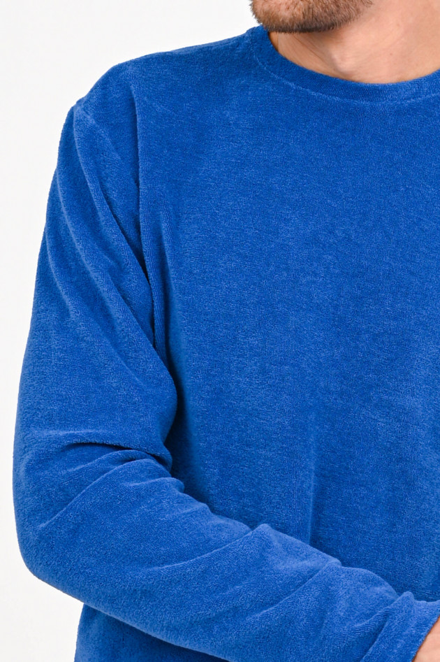 04651/ Sweatshirt aus Frottee in Blau