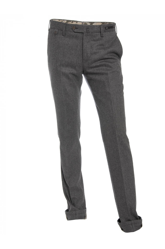 Wollhose Slim Fit Mittelgrau