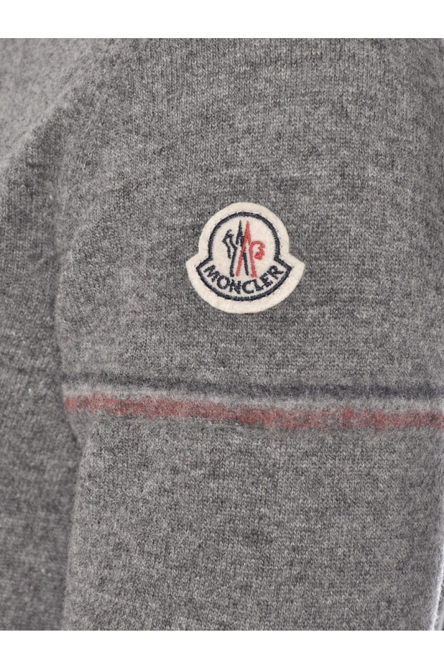 Moncler Wollpullover Hellgrau