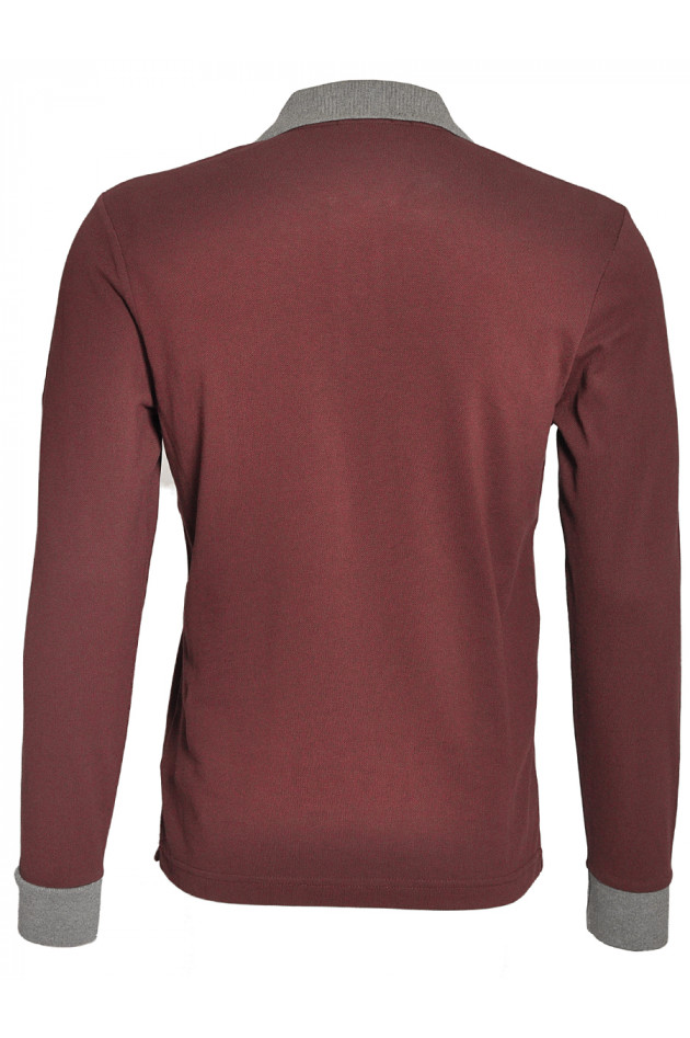 Poloshirt Bordeaux/Grau