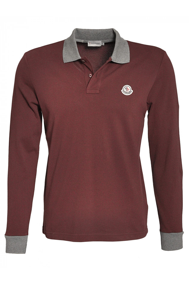 Poloshirt Bordeaux/Grau