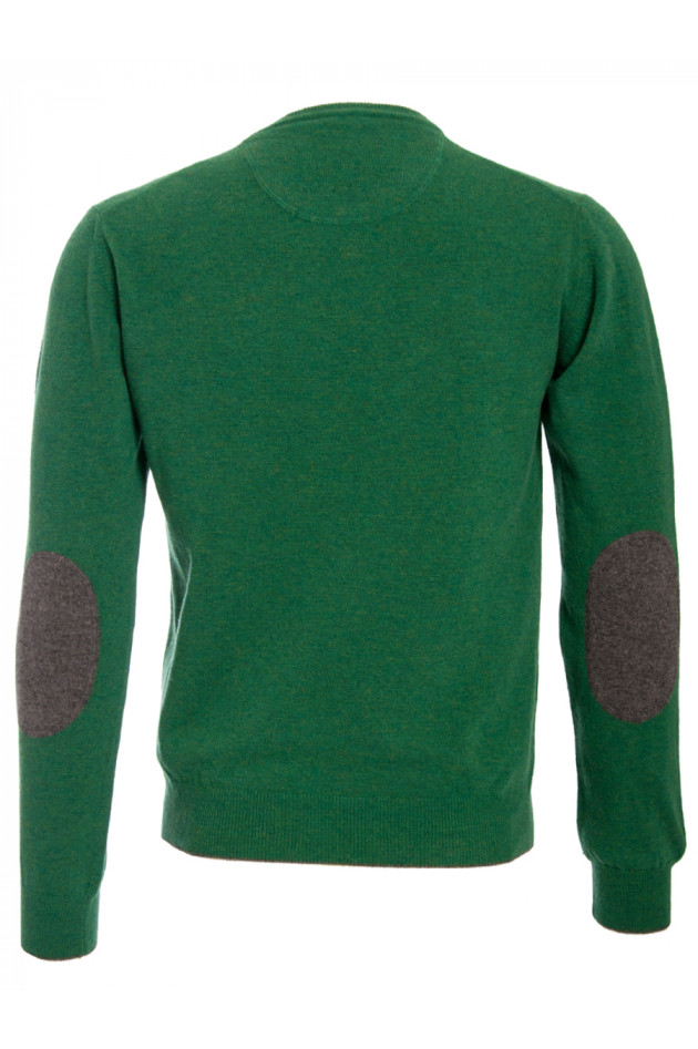 Pullover Grün mit Ellbogenpatch