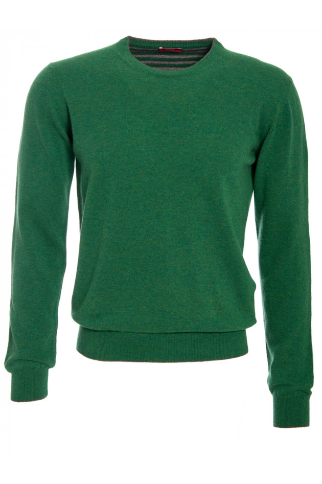 Pullover Grün mit Ellbogenpatch