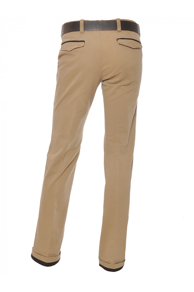 Chino Slim Fit Beige mit Gürtel