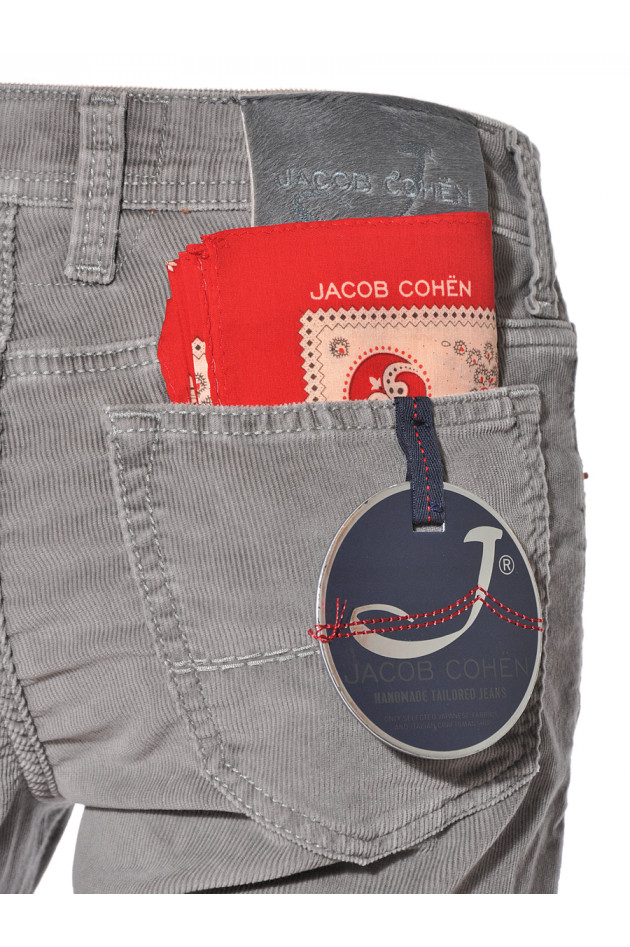 Cordhose Grau