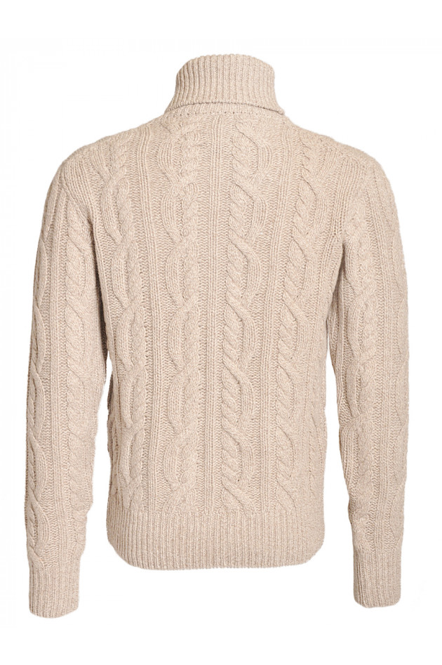 Rollkragenpullover Beige meliert