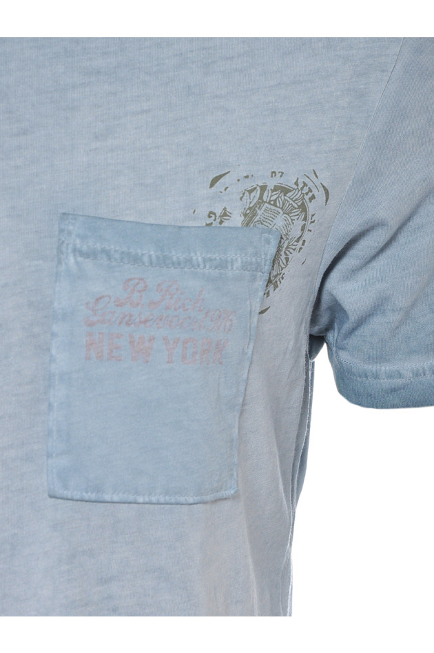 Better Rich T-Shirt Hellblau im Vintage Style