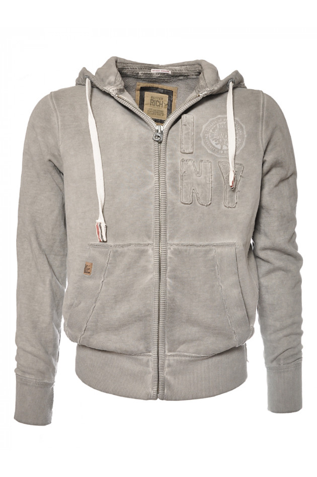 Zippjacke Grau