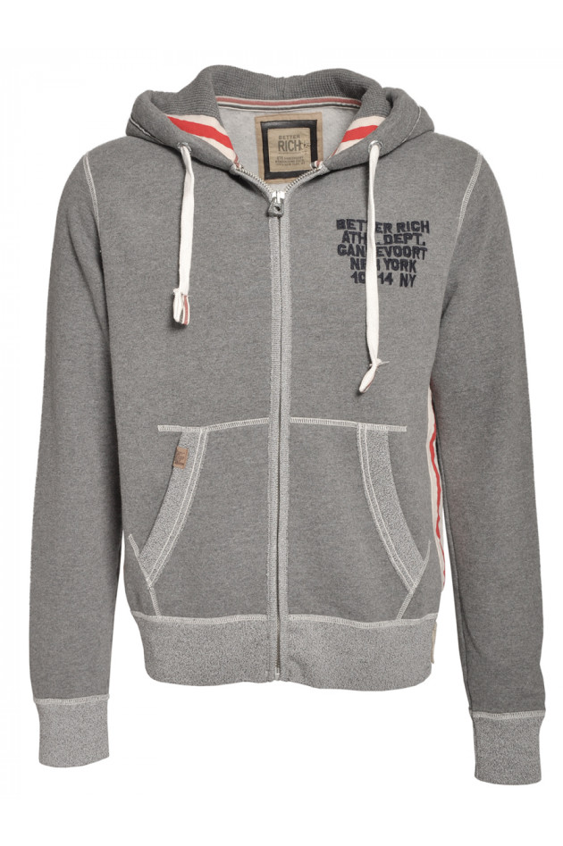 Zippjacke Grau
