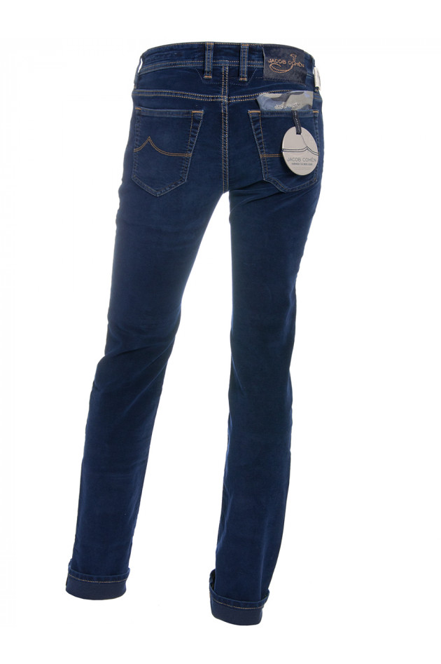 Samthose Mittelblau