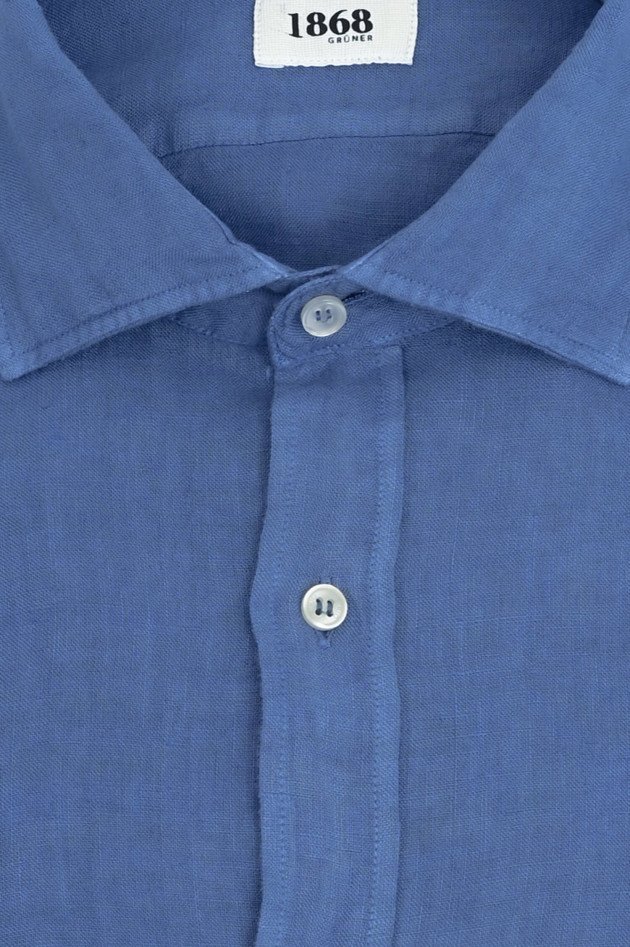 1868 Leinenhemd in Rauchblau