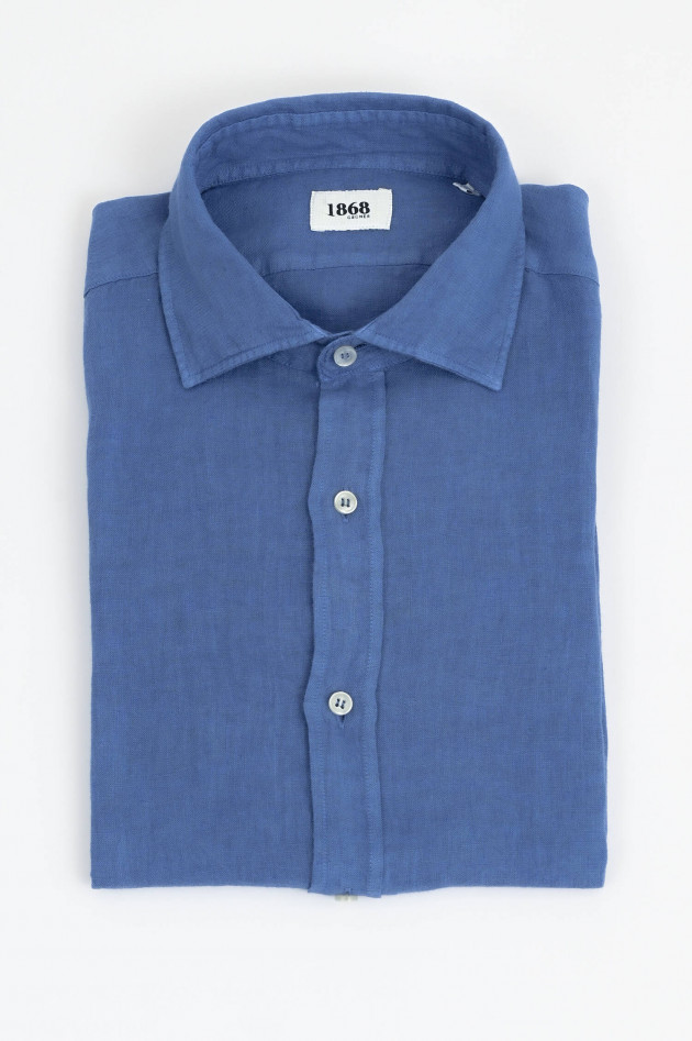 1868 Leinenhemd in Rauchblau