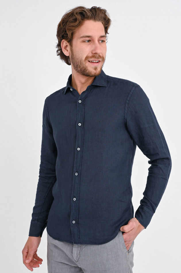 1868 Leinenhemd in Navy