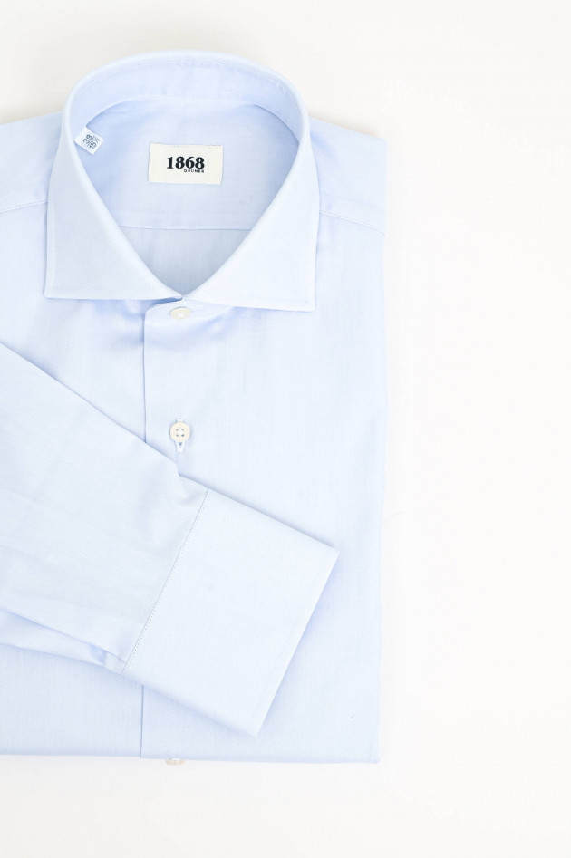 1868 Twill-Hemd in Hellblau