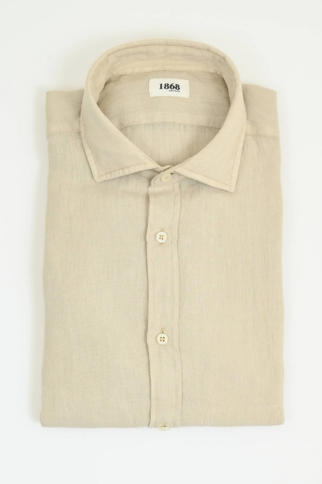 1868 Leinenhemd in Sand