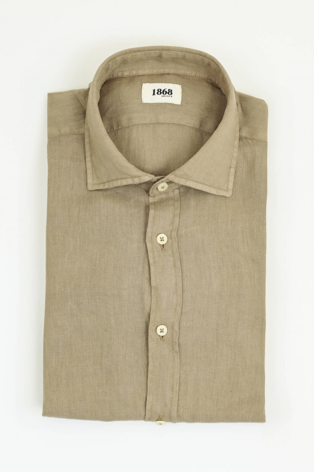 1868 Leinenhemd in Braun