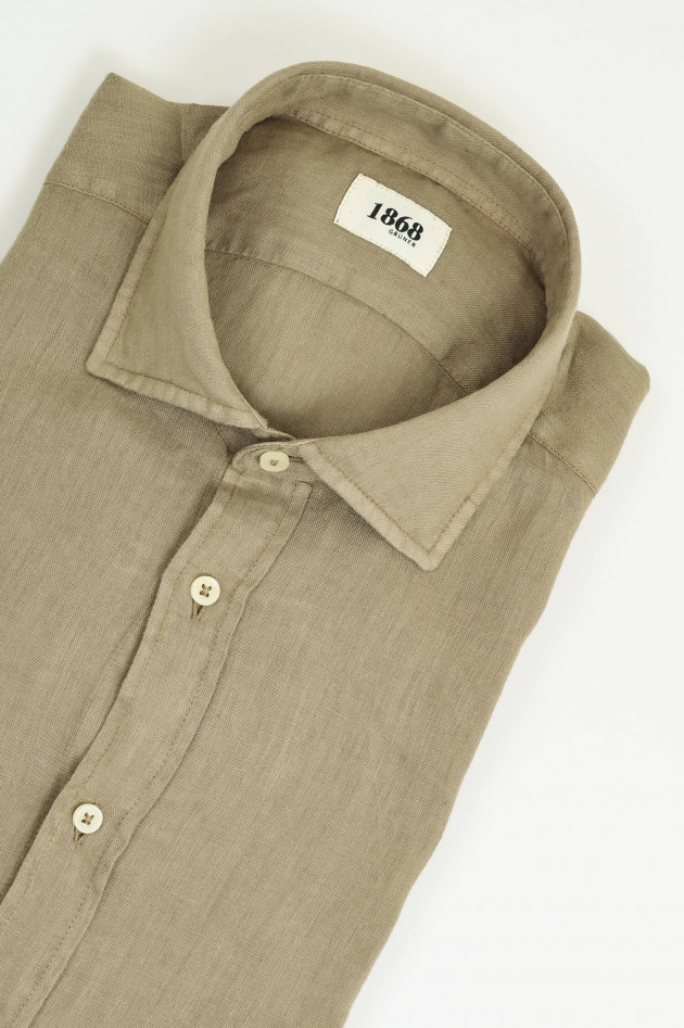 1868 Leinenhemd in Braun