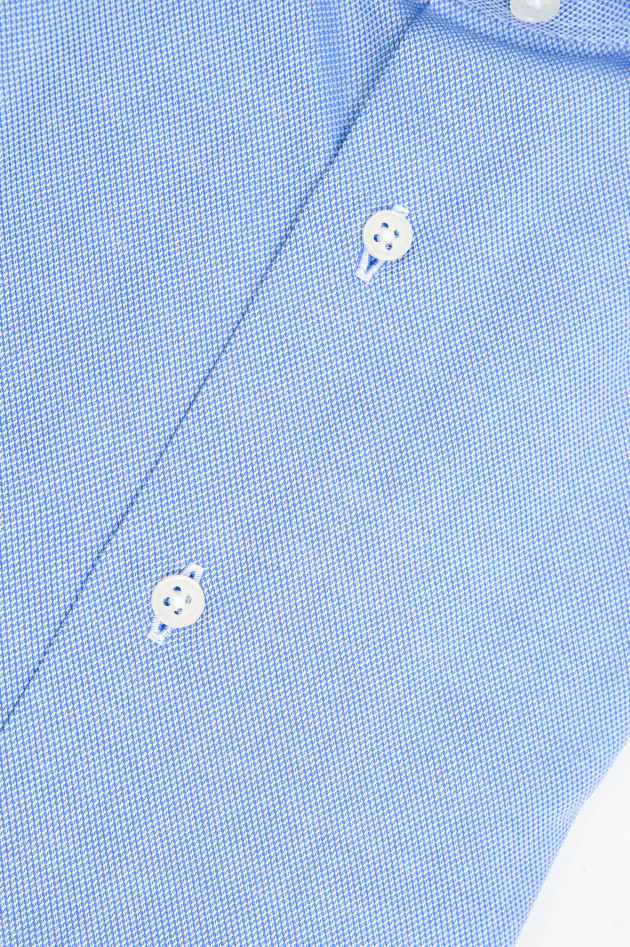 1868 Baumwollhemd in Blau/Weiß gemustert