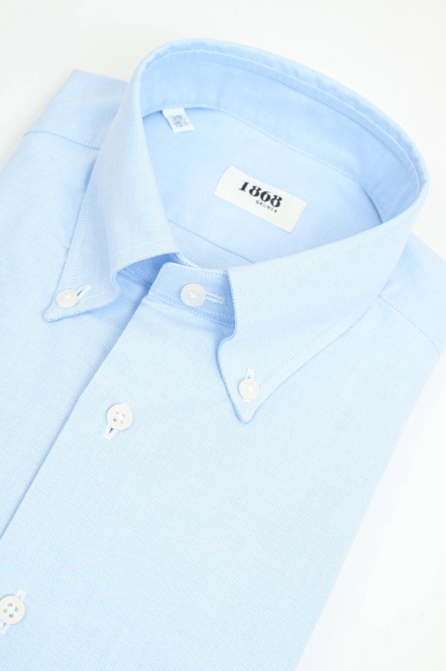 1868 Baumwollhemd mit Button-Down-Kragen in Hellblau
