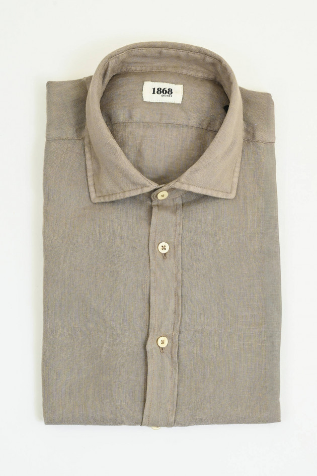 1868 Leinenhemd in Light Olive