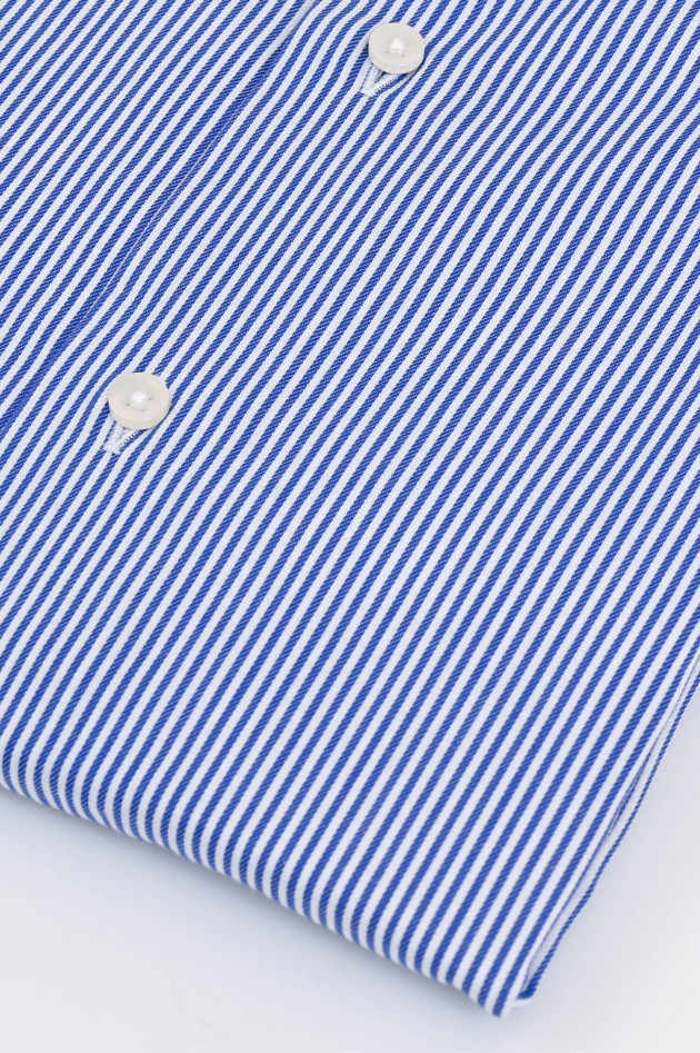 1868 Hemd aus Baumwoll-Twill in Blau/Weiß gestreift