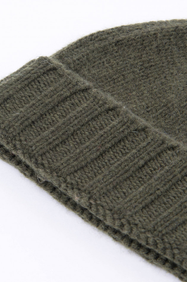 1868 Cashmere Mütze in Oliv