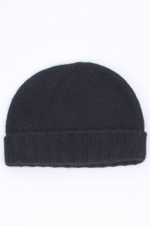 1868 Cashmere Mütze in Schwarz