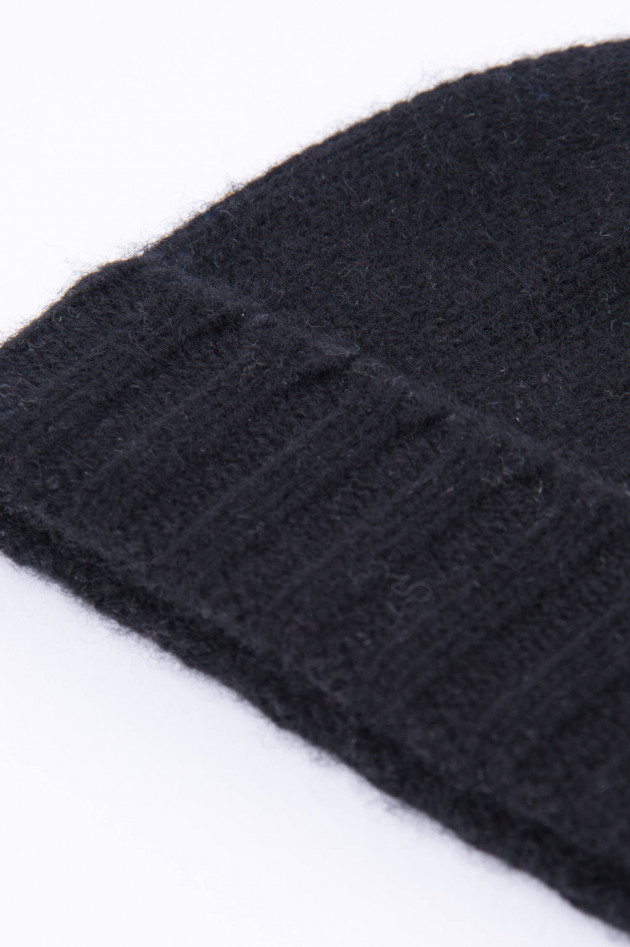 1868 Cashmere Mütze in Schwarz