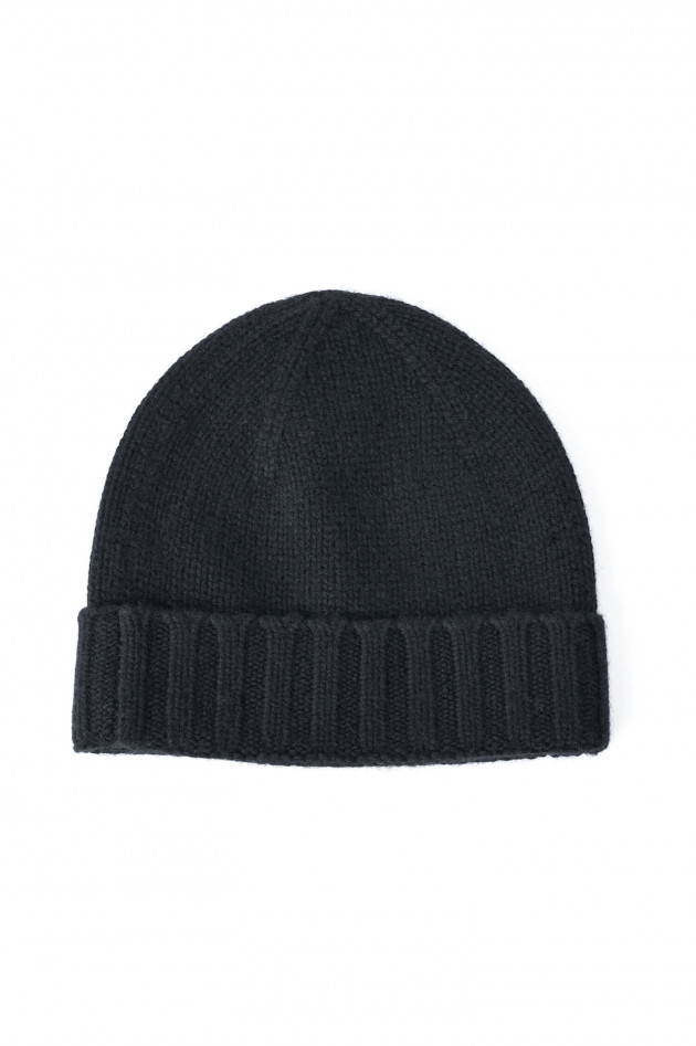 1868 Cashmere Mütze in Schwarz