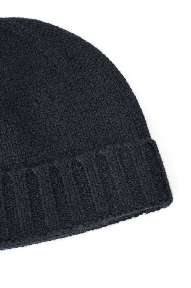1868 Cashmere Mütze in Schwarz