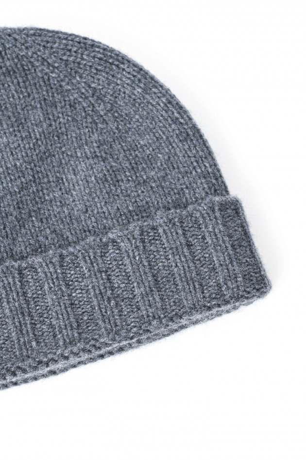 1868 Cashmere Mütze in Anthrazit